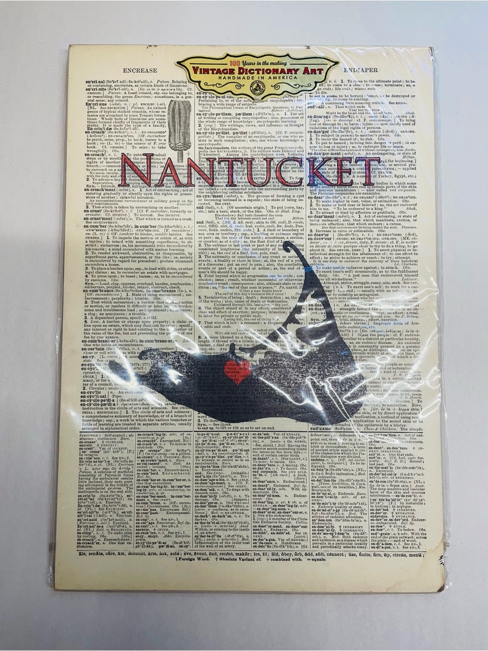 Nantucket Island Vintage Dictionary Art Antique Webster’s Page 8x11.5 Coastal